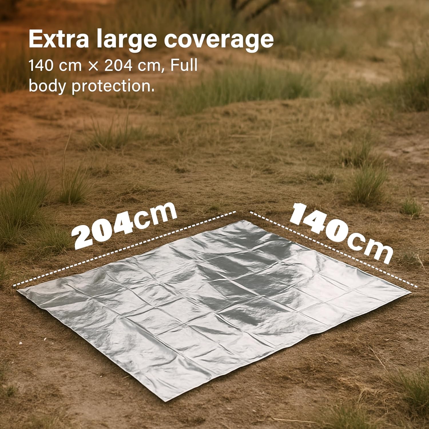 12 Pack Emergency Foil Blankets Waterproof Protection Camping Hiking 140x204cm