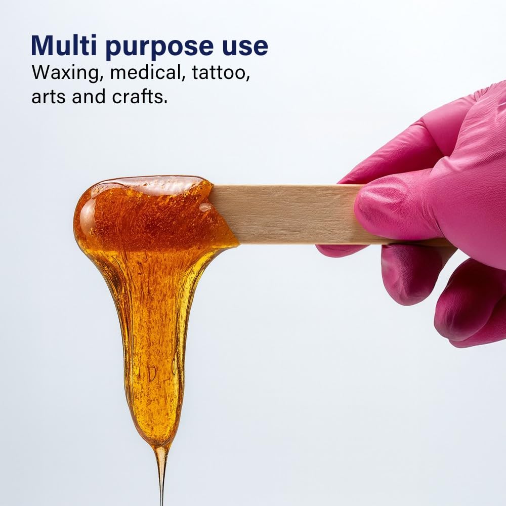 100Pcs 6 Inch Wooden Tongue Depressors Smooth Rounded Tip Splinter-Free Hygienic