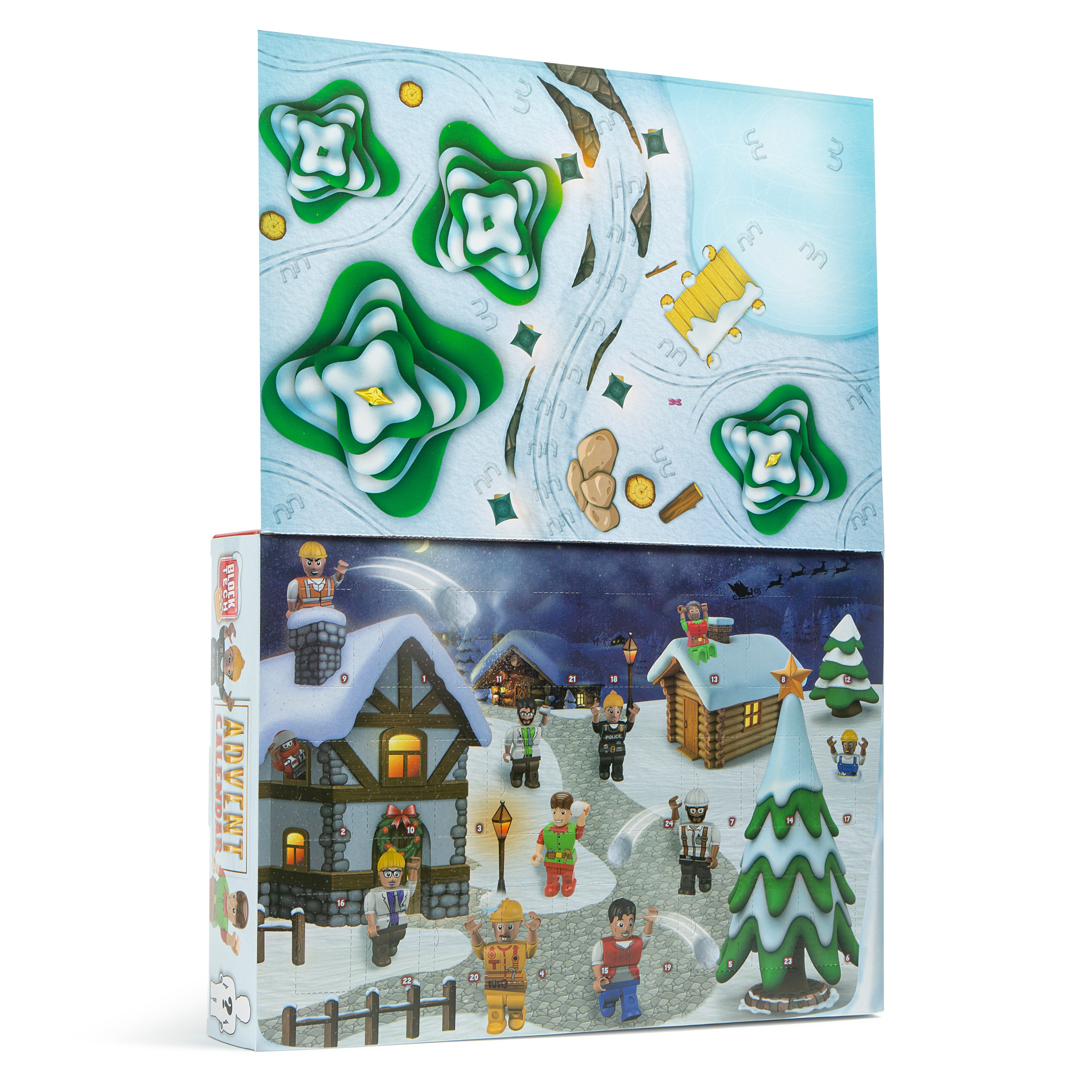 Block Tech Advent Christmas Calendar Figure Edition Play Scene Surprise Model