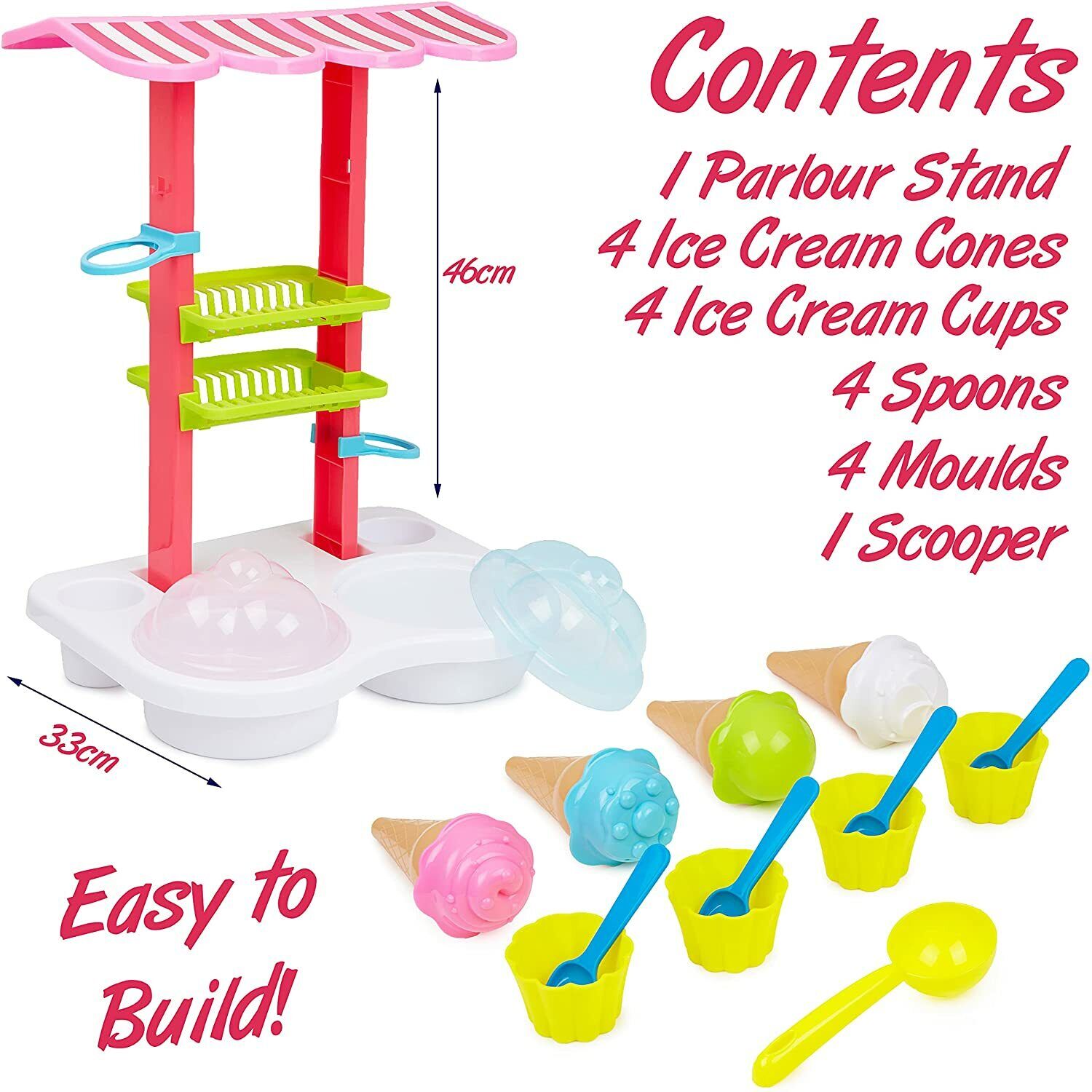 Ice Cream Sand & Water Table Indoor Outdoor Fun Children Kids Boys Girls Sandpit