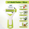 3 in 1 Food Peeler Straight Julienne Serrated Potato Veg Fruit Slicer