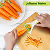 3 in 1 Food Peeler Straight Julienne Serrated Potato Veg Fruit Slicer