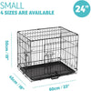 Dog Crate Extra Large Puppy Pet with Removal Tray & 2 Doors Folding Cage Train