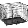 Dog Crate Extra Large Puppy Pet with Removal Tray & 2 Doors Folding Cage Train