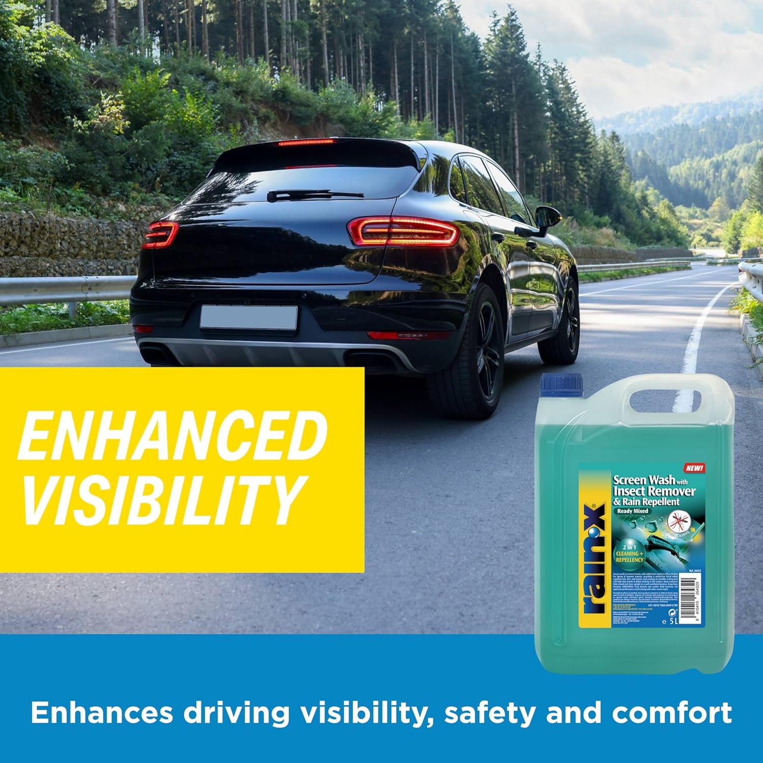 Rain-X RTU Screenwash Insect Remover & Rain Repellent Streak-Free Windscreen