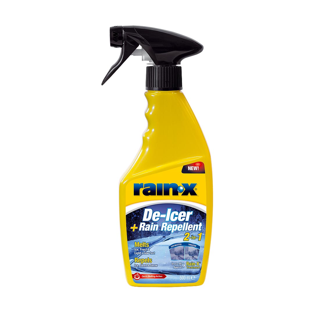 Rain-X De-Icer + Rain Repellent Car Windscreen Spray and Rain Treatment 500 ml