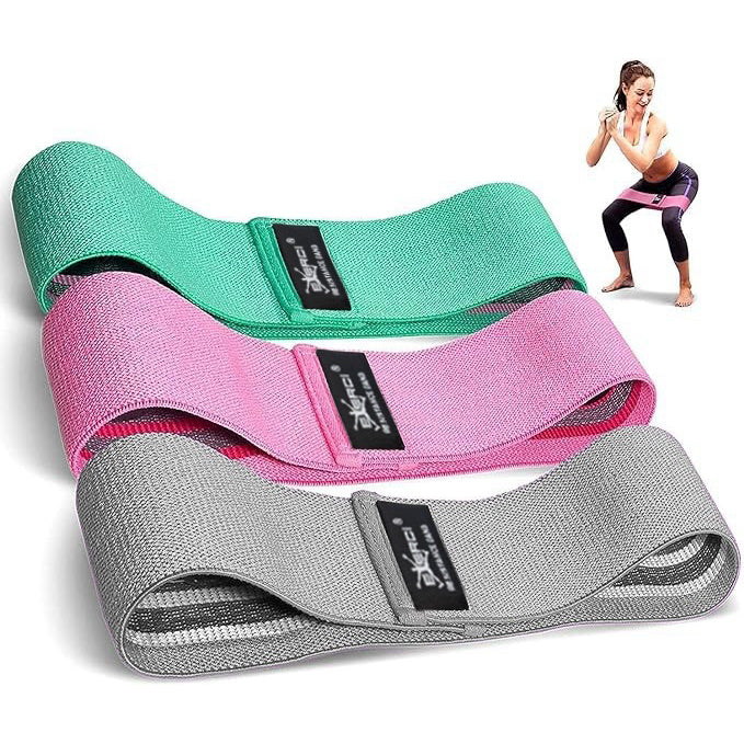 3 x Fabric Resistance Bands Heavy Duty Booty Glute Leg Hip Circle Butt Non Slip