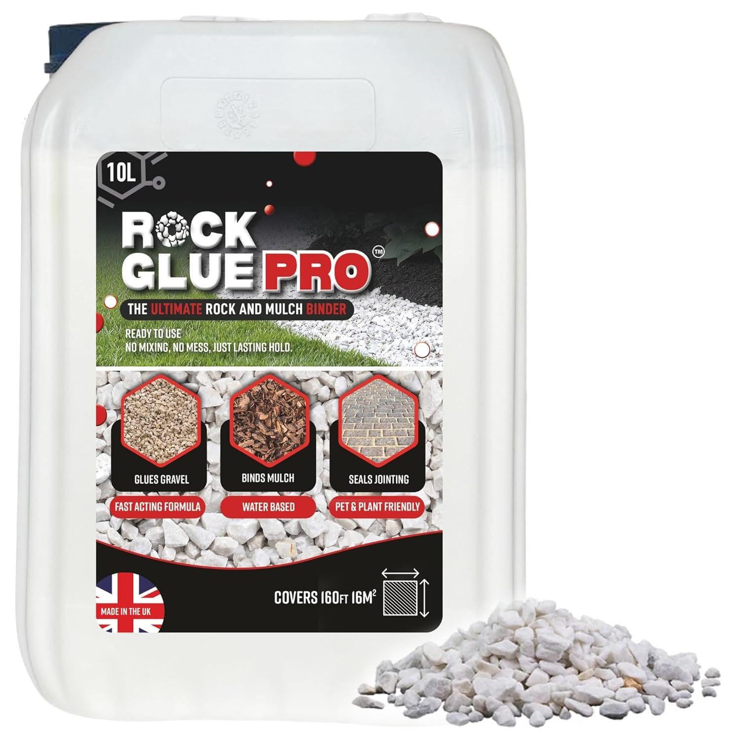 Ready To Use Rock Glue Pro Binder Ideal For Mulch Stones Pathways Landscaping