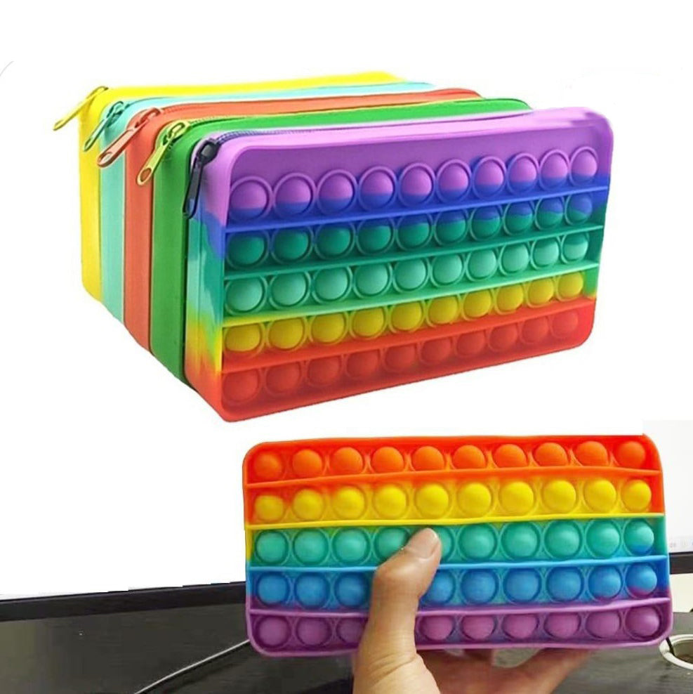 Push Pop It Bubble Pencil Case Sensory Fidget Toy Sensory Kids Gift Stress