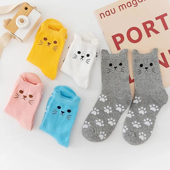 Cute Cat Socks Xmas Present Christmas Gifts Women Funny Animal Ladies Thermal