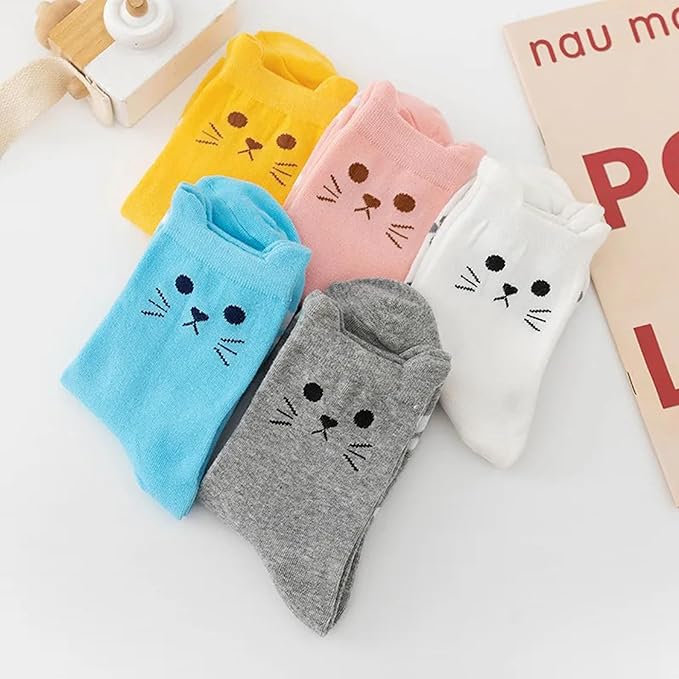 Cute Cat Socks Xmas Present Christmas Gifts Women Funny Animal Ladies Thermal