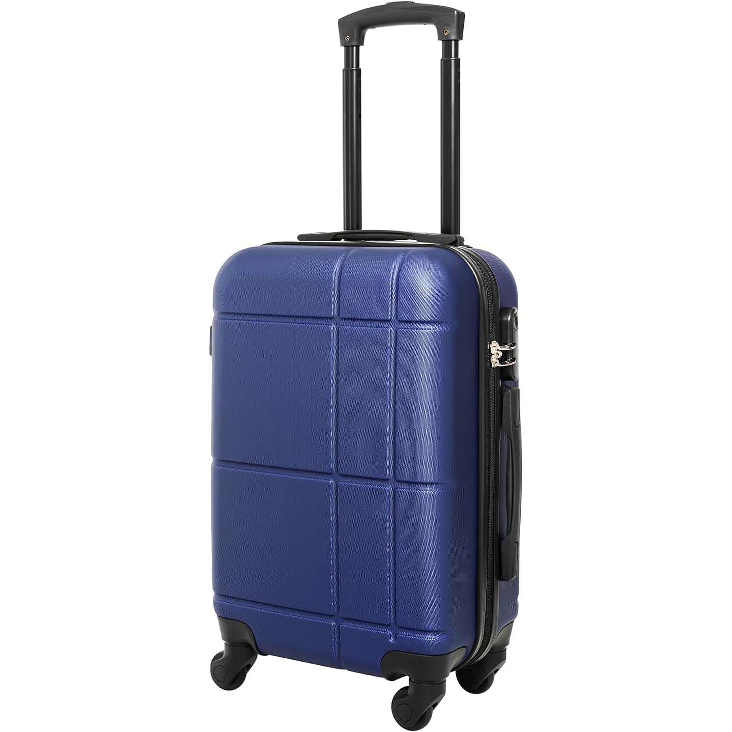 Hard Shell Carry on Cabin Approved Lightweight Suitcase Luggage Trolley 4 Wheel