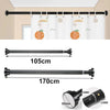 Heavy Duty Extendable Telescopic Shower Curtain Pole Rail Rod Bath Door Window