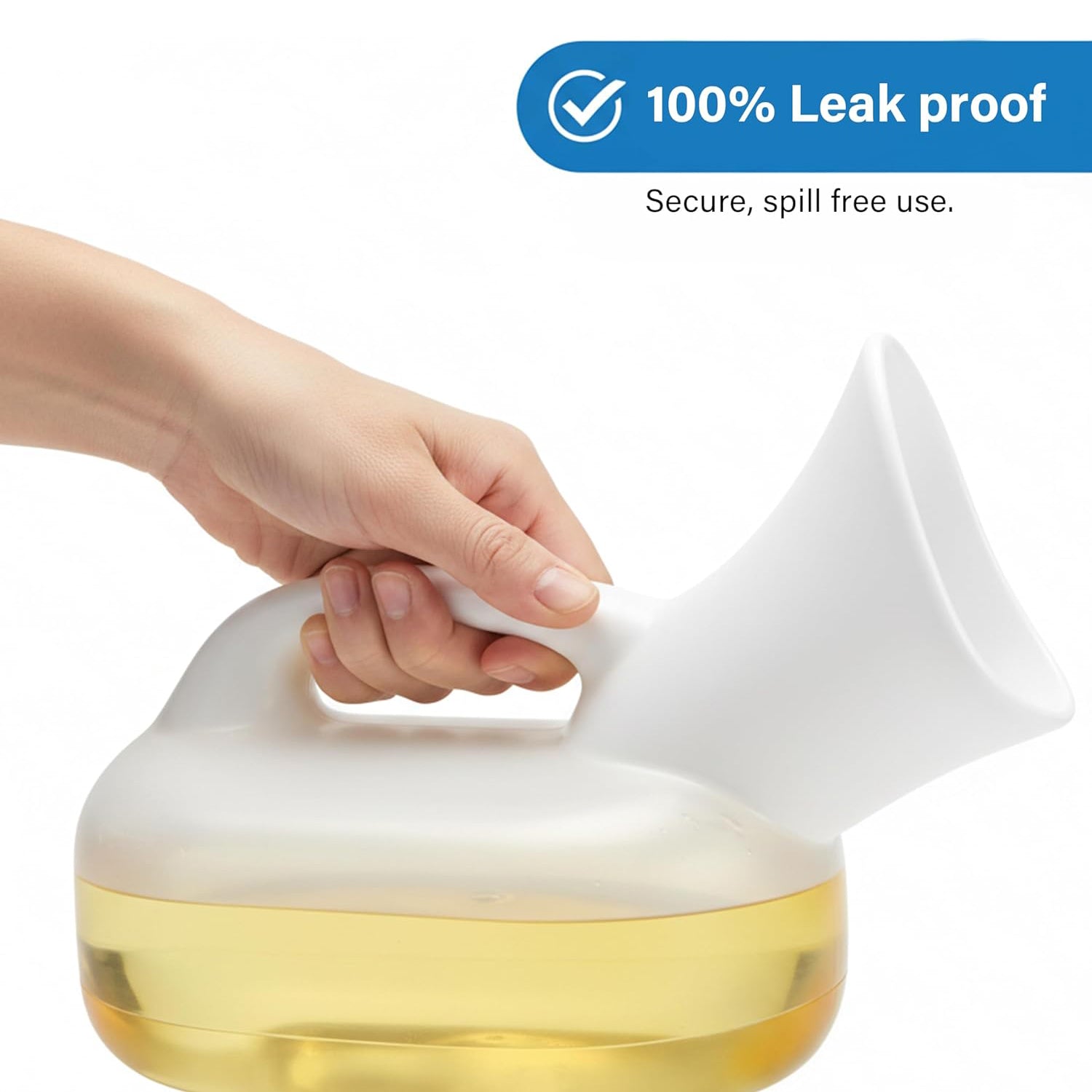 Urinal Bottle Leak Proof Wide Mouth Easy Grip Handle Reusable Bedside Home Care
