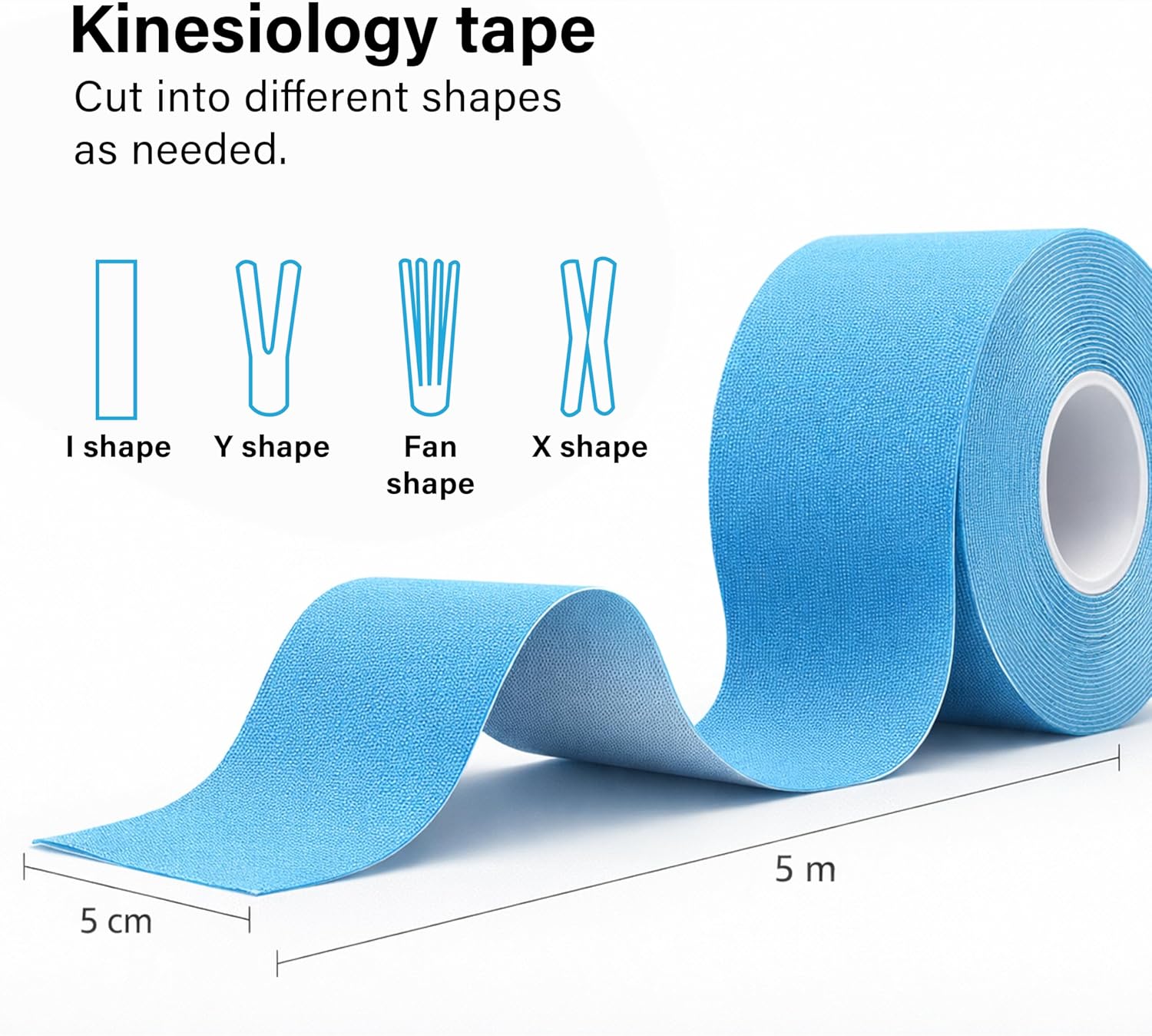 Kinesiology Sports Tape Beige Waterproof Muscle & Joint Support Stretch 5m x 5cm
