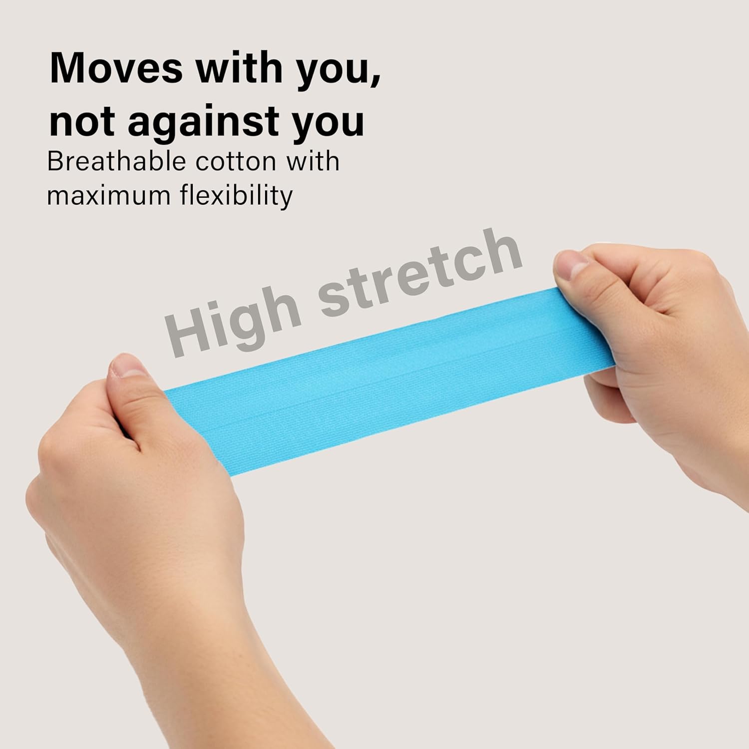 Kinesiology Sports Tape Beige Waterproof Muscle & Joint Support Stretch 5m x 5cm