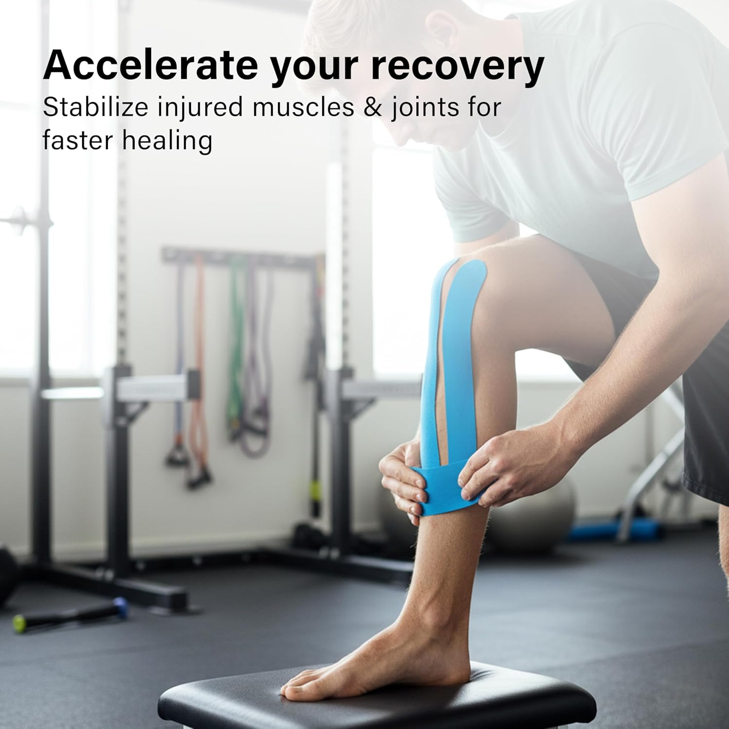 Kinesiology Sports Tape Beige Waterproof Muscle & Joint Support Stretch 5m x 5cm