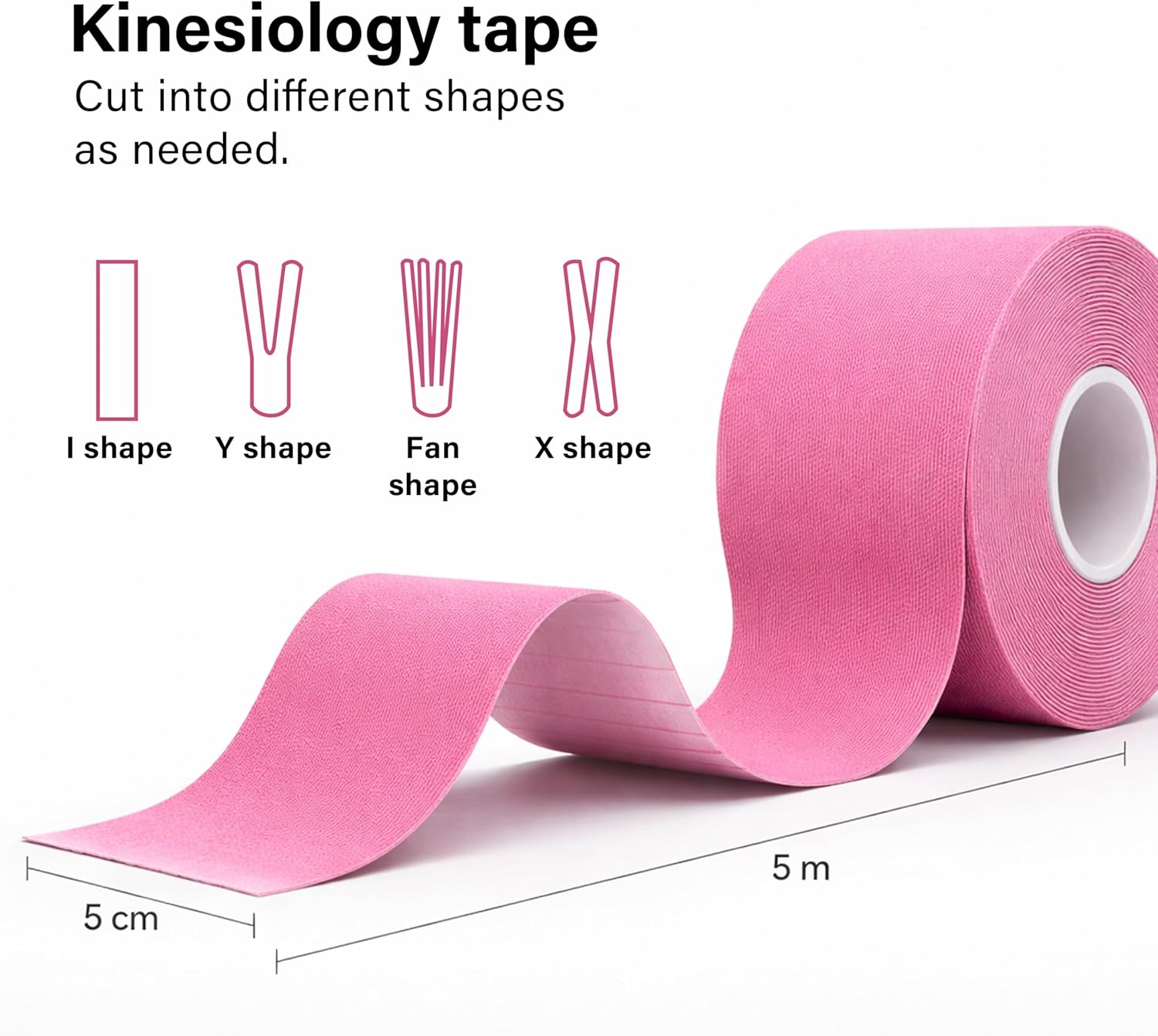 Kinesiology Sports Tape Beige Waterproof Muscle & Joint Support Stretch 5m x 5cm