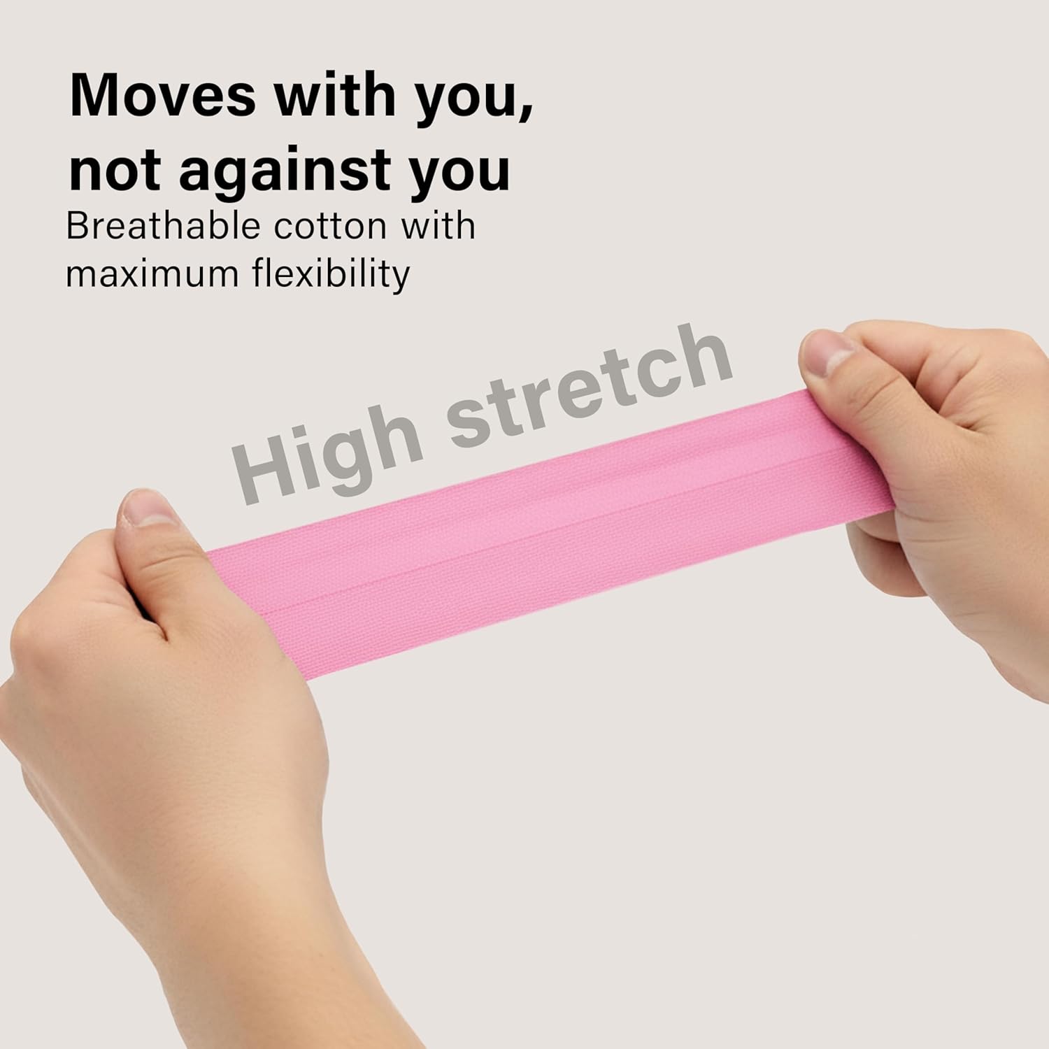 Kinesiology Sports Tape Beige Waterproof Muscle & Joint Support Stretch 5m x 5cm