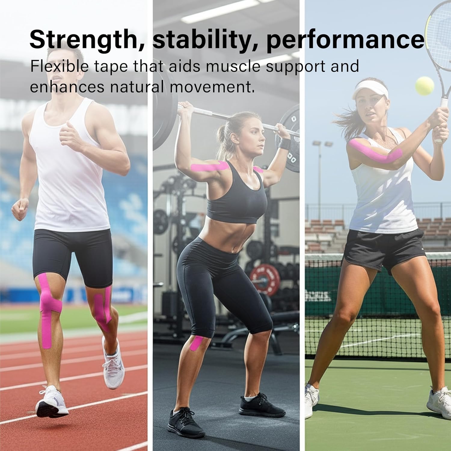 Kinesiology Sports Tape Beige Waterproof Muscle & Joint Support Stretch 5m x 5cm