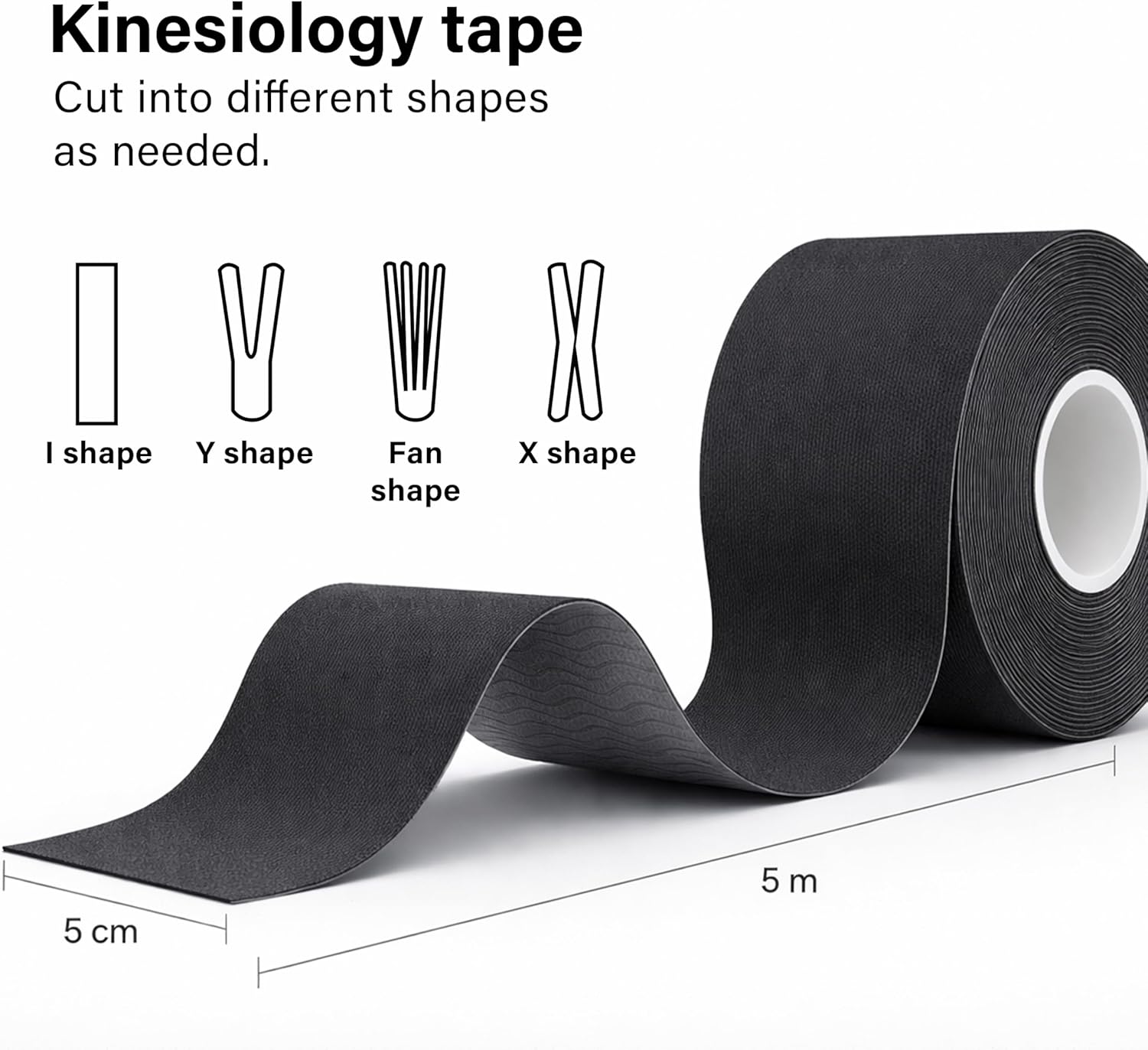 Kinesiology Sports Tape Beige Waterproof Muscle & Joint Support Stretch 5m x 5cm