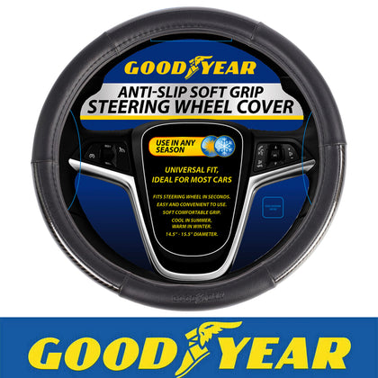 GoodYear Anti Slip Steering Wheel Cover Car Universal 37 - 39cm Soft Case