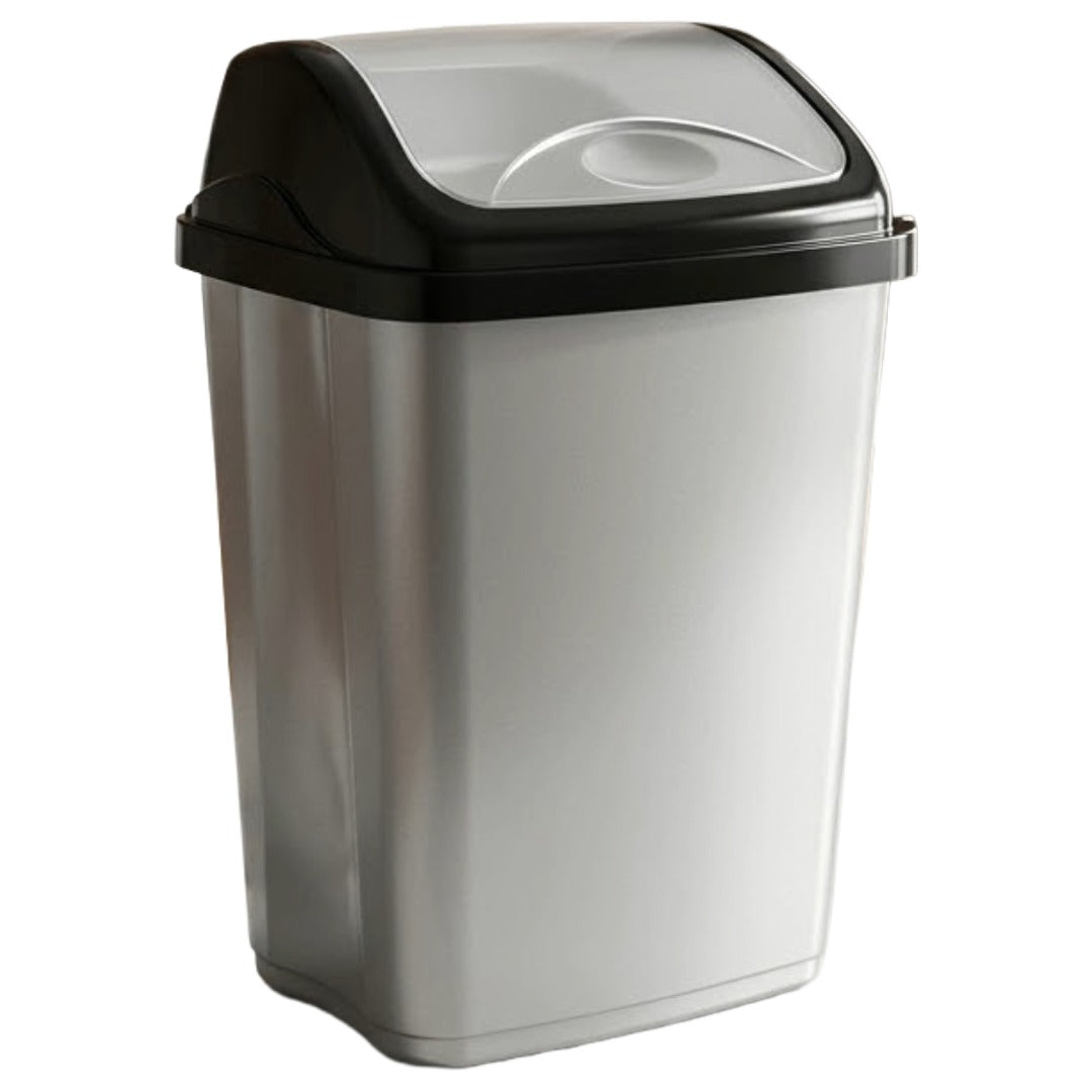 5L 10L 16L Swing Top Waste Rubbish Bin Plastic Kitchen Bathroom Office Dustbin