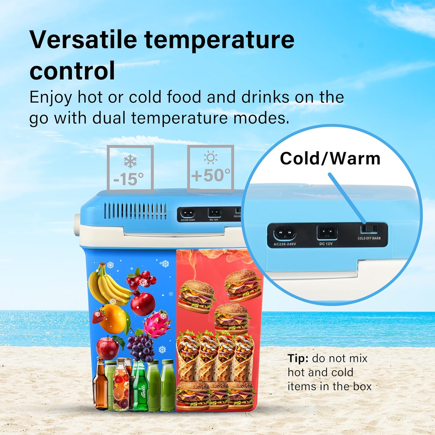 26L Electric Cooler Box Power 12V Car Cigarette Lighter Cool Fridge Camping