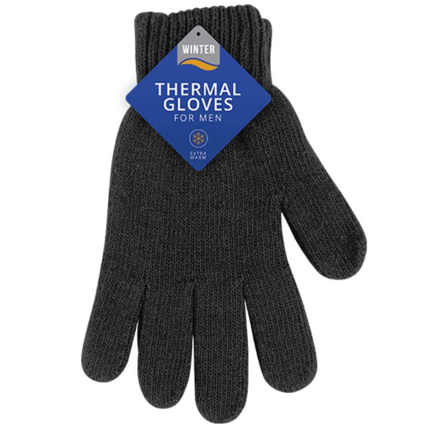 Mens Unisex Winter Thermal Gloves Knitted Extra Warm Stretch Wool Hand Heat UK