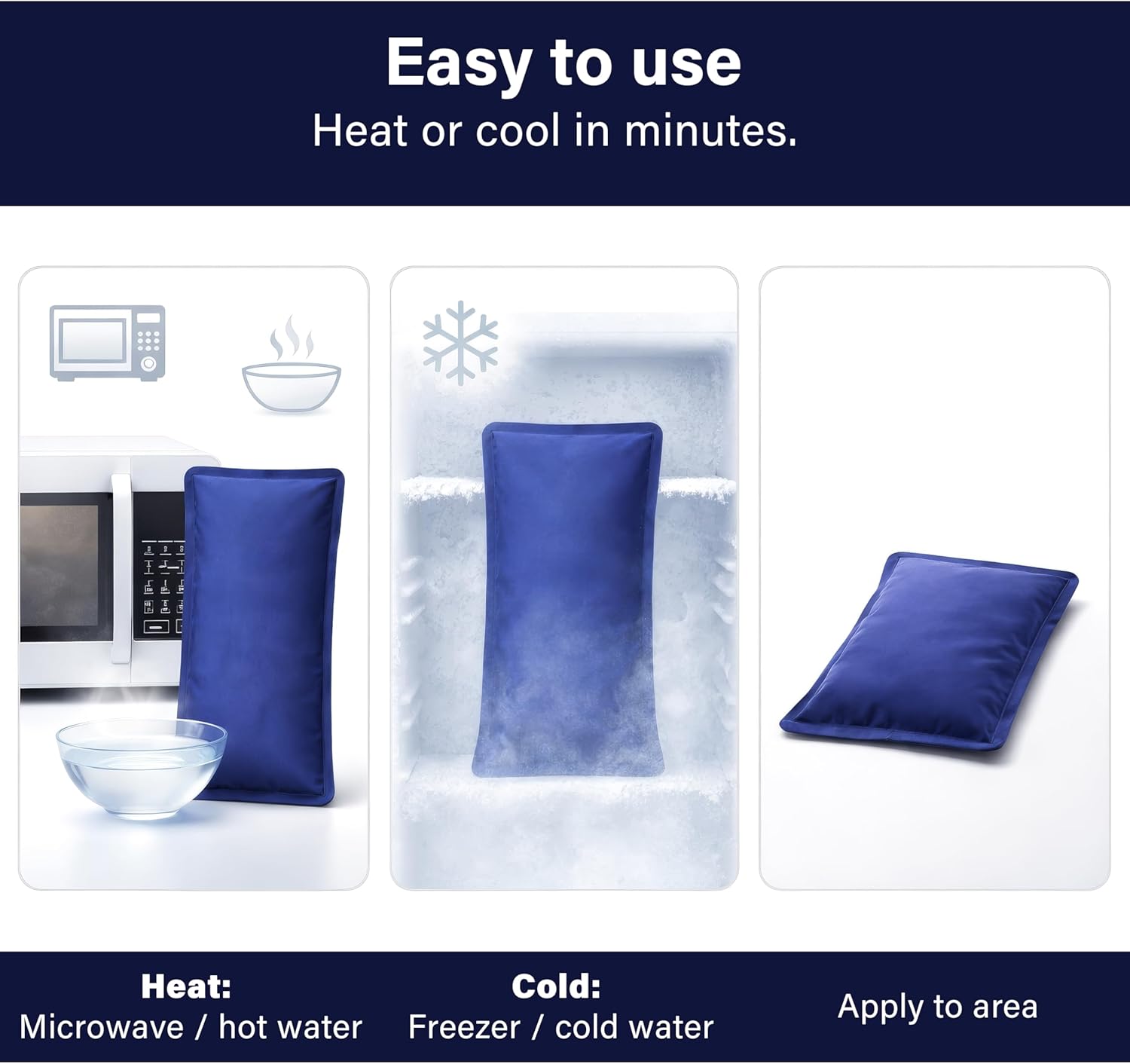 Reusable Hot & Cold Pack Pain Relief Muscles Joints Cramp Microwave Freezer Safe