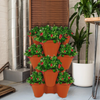 Trio Stackable Stacking Strawberry Planter Plant Flower Pot Herb Garden Patio UK