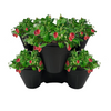 Trio Stackable Stacking Strawberry Planter Plant Flower Pot Herb Garden Patio UK