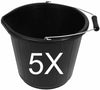 14L / 3 Gallon Builders Bucket Plastic Strong Water Mixing Storage DIY Handle UK