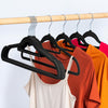 Non-Slip Velvet Adult Clothes Hanger Space Saving Wardrobe Suit Coat Swivel Hook