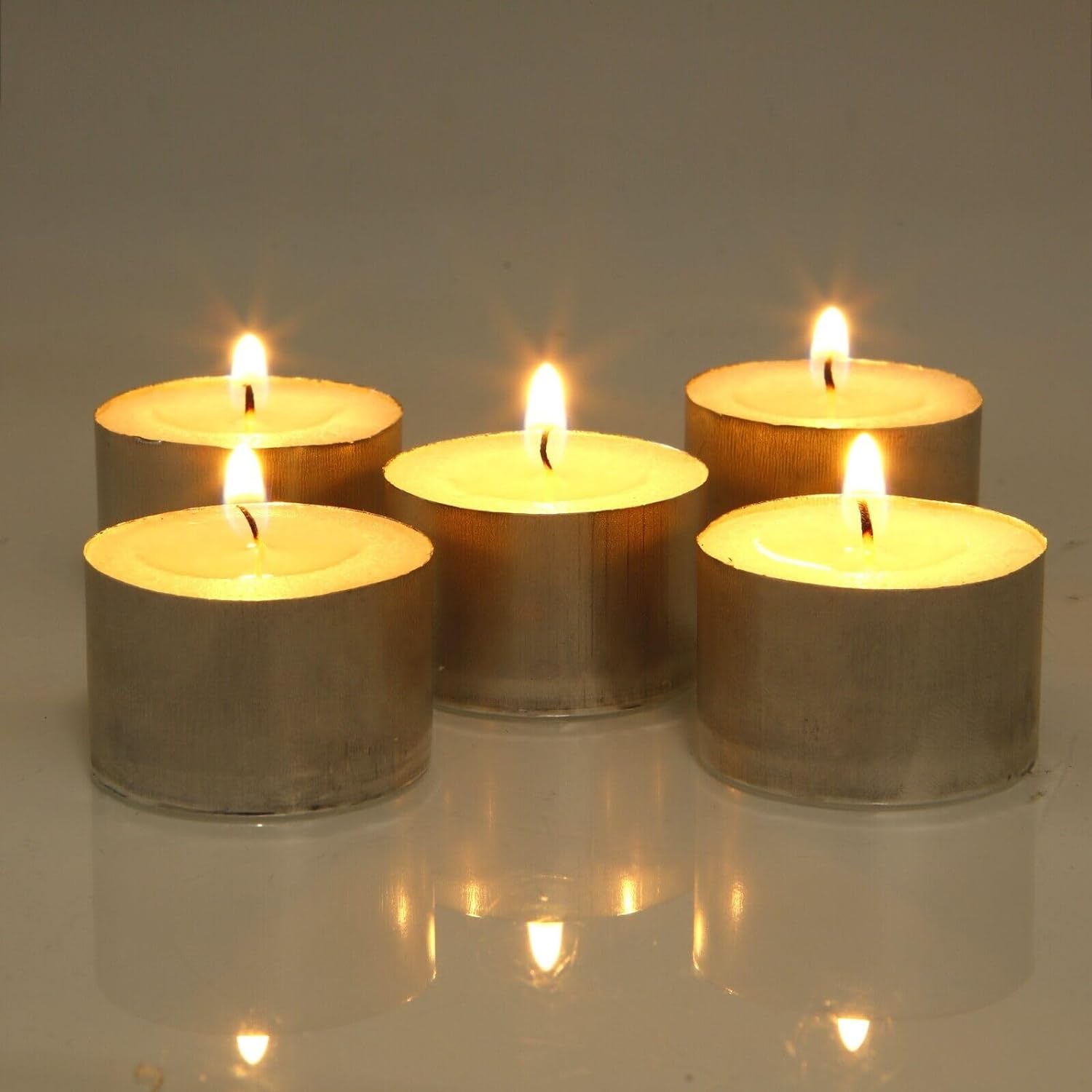 8 Hour Tealight Unscented Long Burning Candles White Night Light Wedding Decor