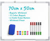 Magnetic Whiteboard Wall Hanging 10 Colour Magnets Marker Pens Memo Notice Board