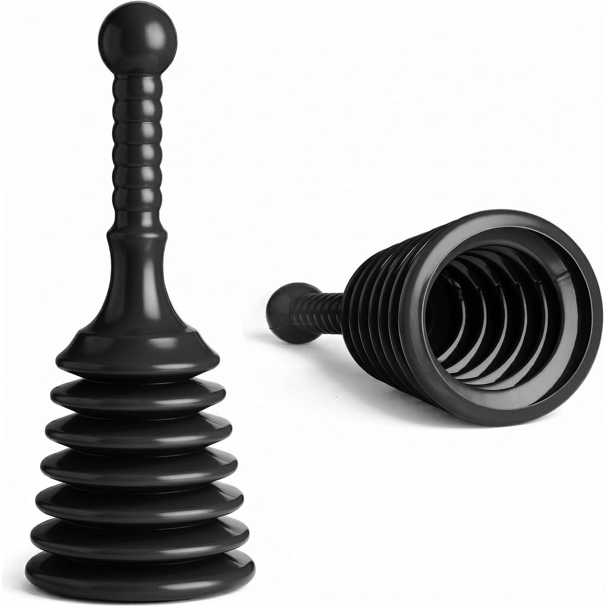 Heavy Duty Powerful Toilet Drain Sink Plunger Suction Tool Unblocking Flexible