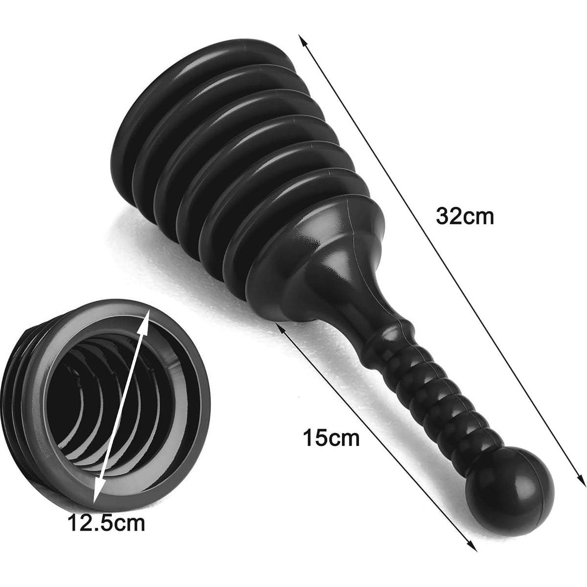Heavy Duty Powerful Toilet Drain Sink Plunger Suction Tool Unblocking Flexible