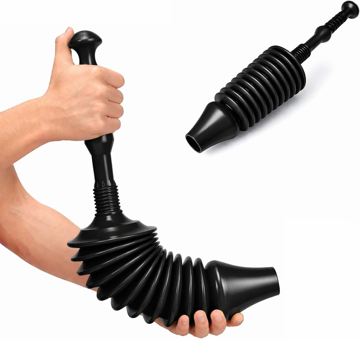 Heavy Duty Powerful Toilet Drain Sink Plunger Suction Tool Unblocking Flexible
