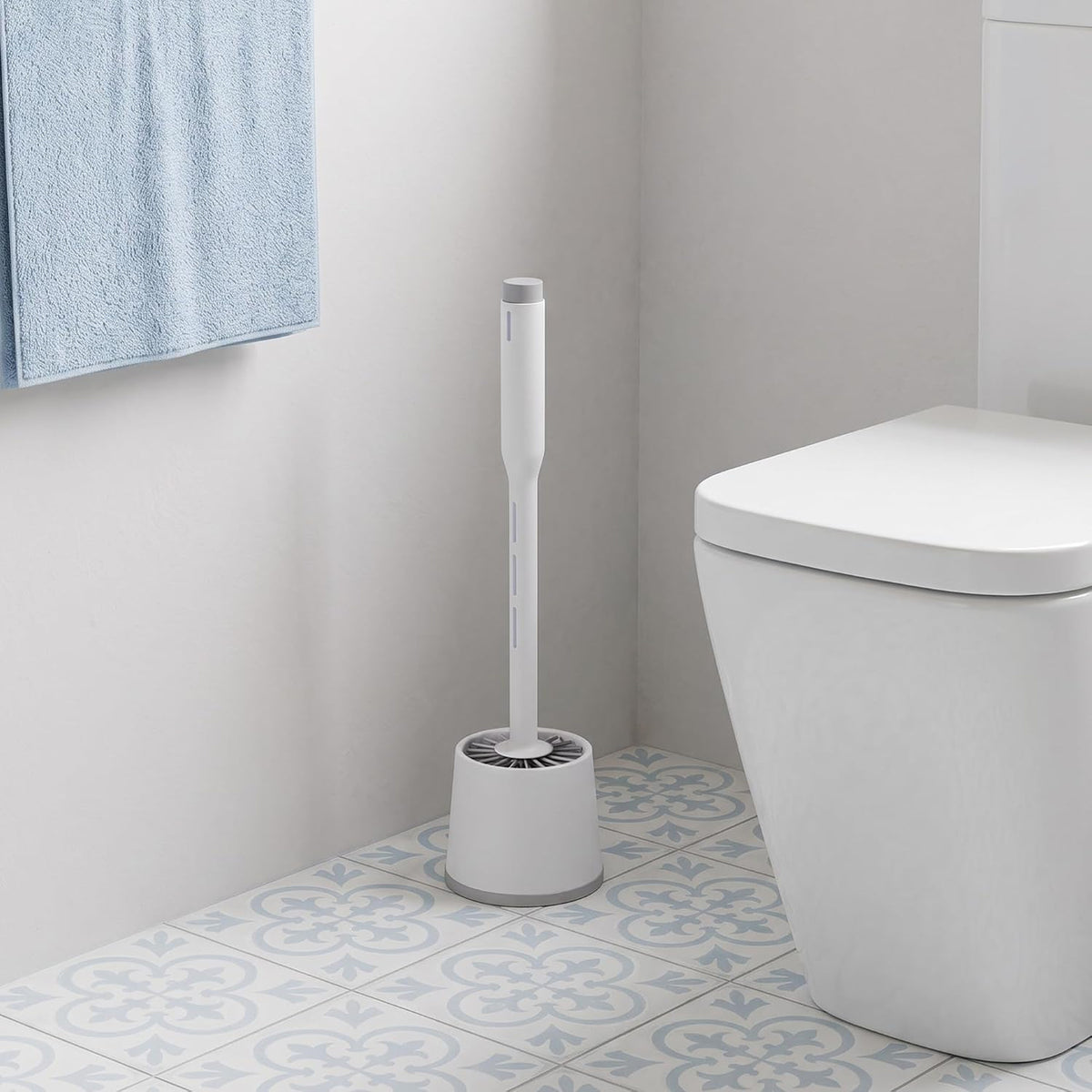 Toilet Brush and Holder Set Quick Drying Deep Cleaning Bathroom Toilet Cleaner