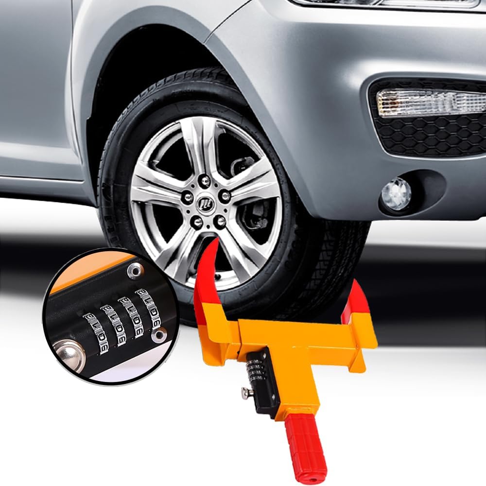 Wheel Clamp Heavy Duty Safety Lock Caravan Trailer Car Van Motorcycle Anti Theft