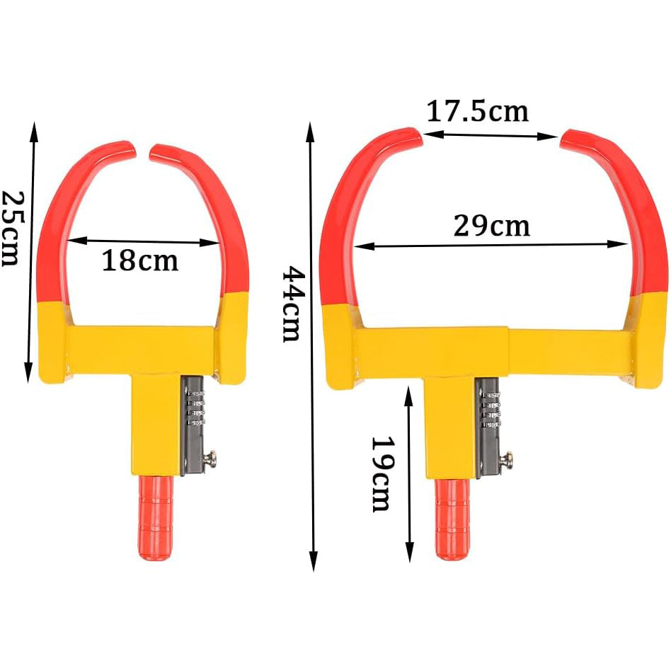 Wheel Clamp Heavy Duty Safety Lock Caravan Trailer Car Van Motorcycle Anti Theft