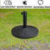 10kg Rattan Effect Garden Parasol Base Umbrella Stand Outdoor Furniture Awning