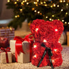Rose Flower Teddy Bear with LED Lights Valentine Present Birthday Love You Gift