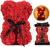 Rose Flower Teddy Bear with LED Lights Valentine Present Birthday Love You Gift