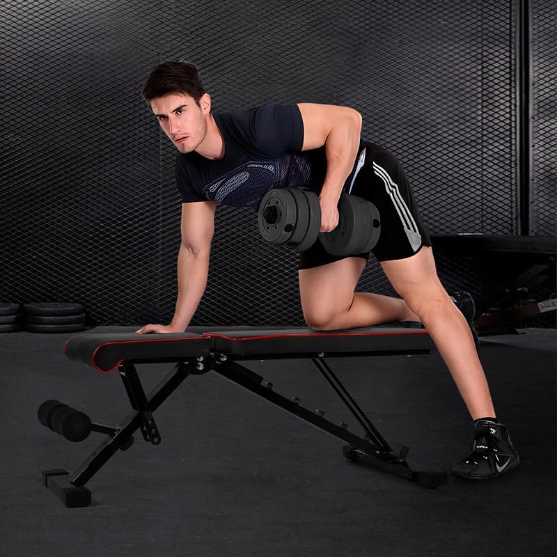 Commercial Grade Adjustable Sit Up Weight Bench Foldable Strength Training Gym