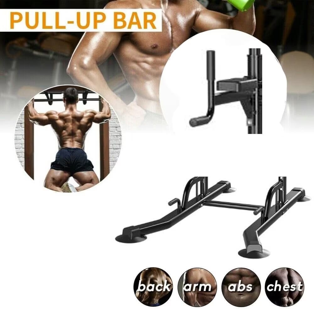 Adjustable Dip Power Tower Station Pull Up Bar Home Gym Strength Train Workout