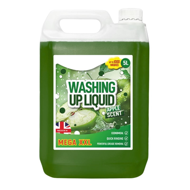 5L Professional Washing Up Liquid Apple Kitchen Utensil Dish Sparkling Degreaser