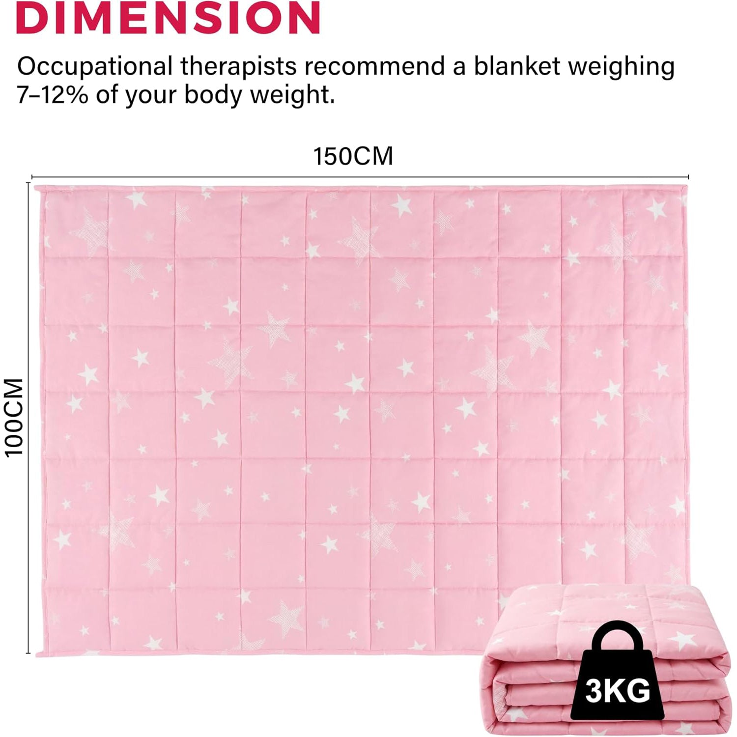 Weighted Blanket Fluffy Quilted Pocket Throw with Non-Toxic Glass Beads Insomnia