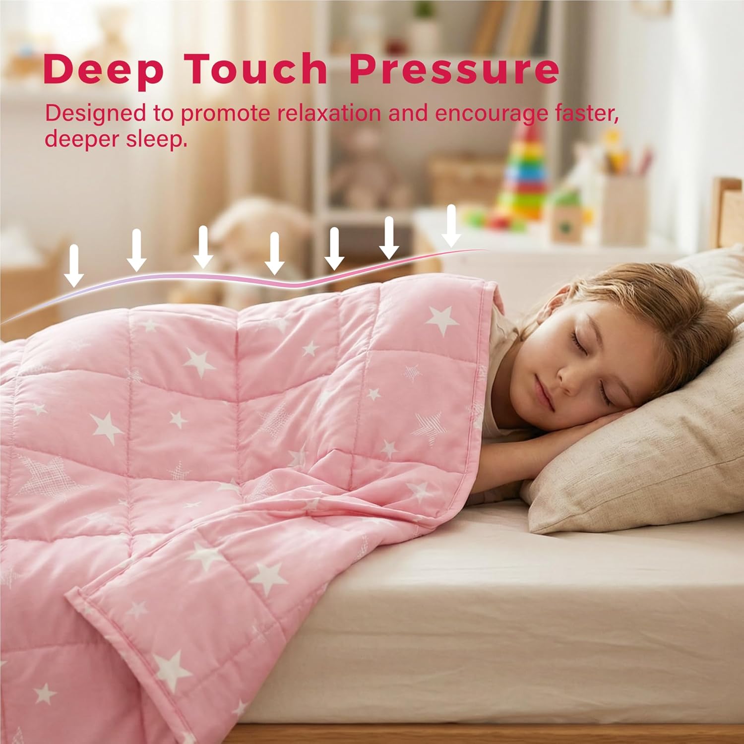 Weighted Blanket Fluffy Quilted Pocket Throw with Non-Toxic Glass Beads Insomnia